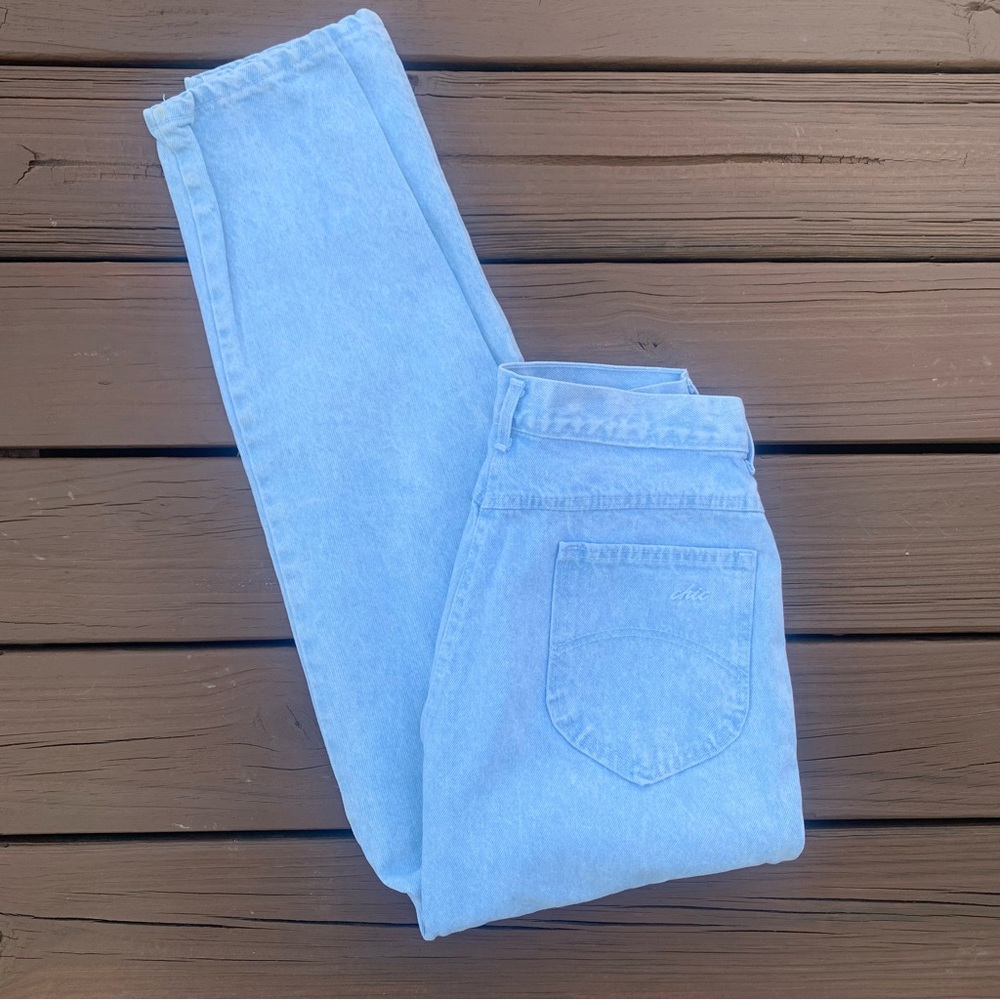 Vintage 80s Chic Acid Wash Mom Jeans